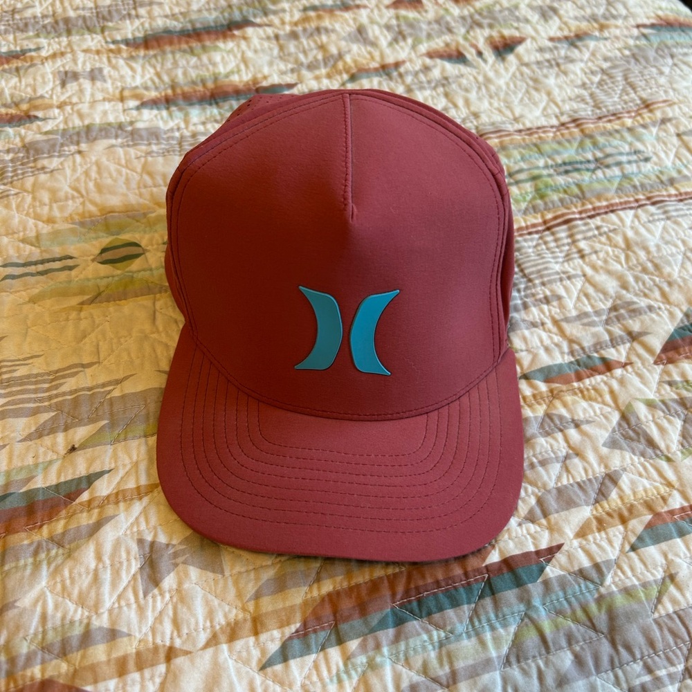 Hurley Maroon Cap with Teal Logo SnapBack